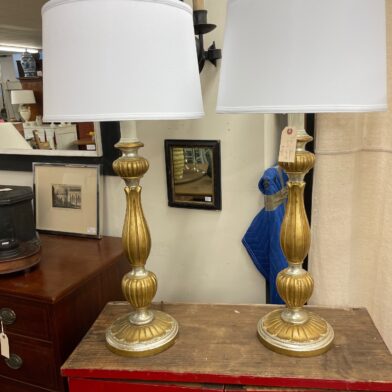 Pair Italian Gilt Lamps