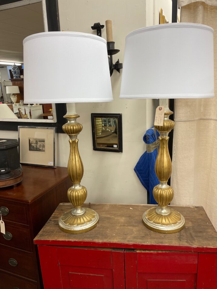 Pair Italian Gilt Lamps