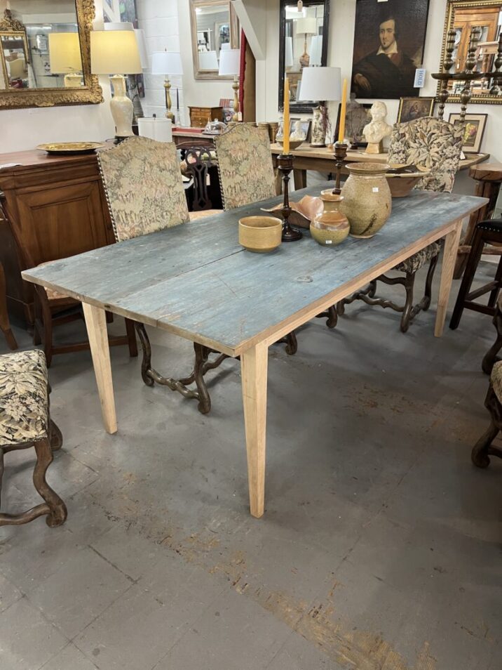 Blue Top Dining Table