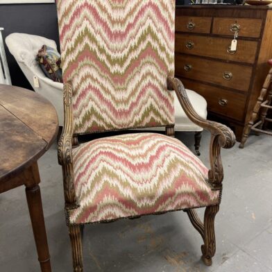 Pr. French High Back Chairs