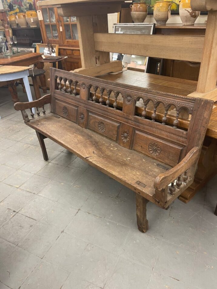 Carved French Bench