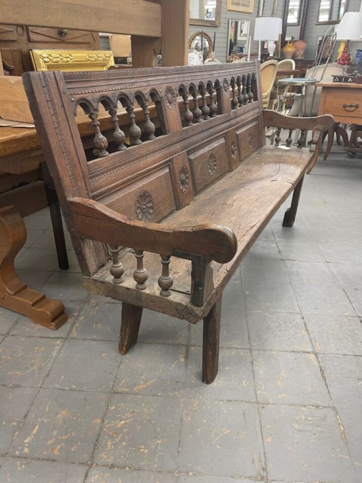 Carved French Bench