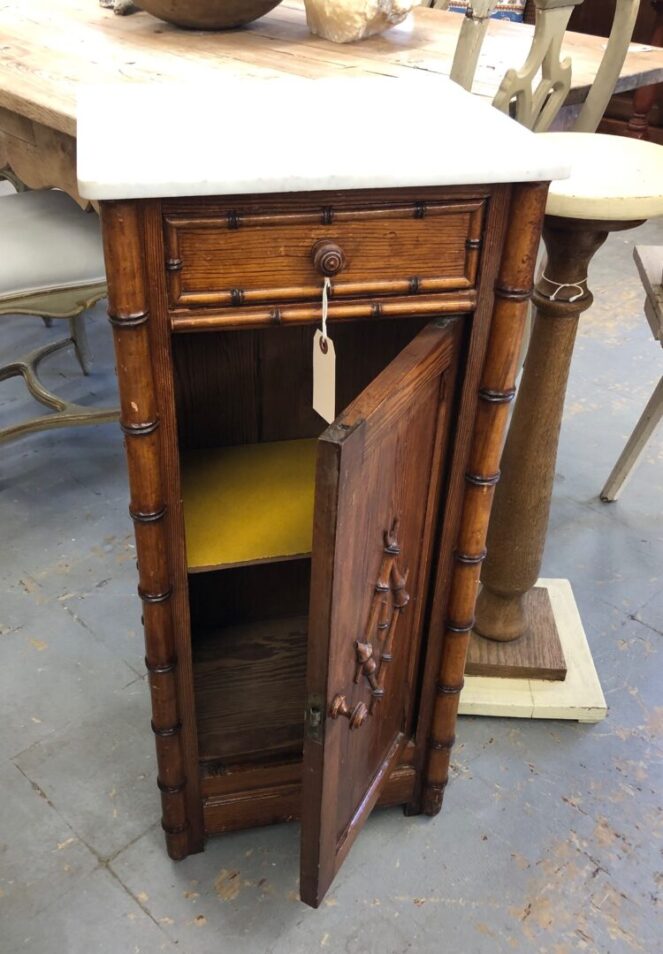 Faux Bamboo Nightstand