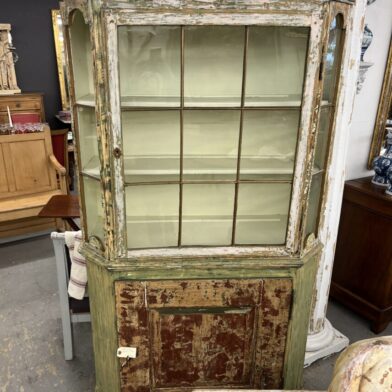 Painted Glazed Top Cupboard