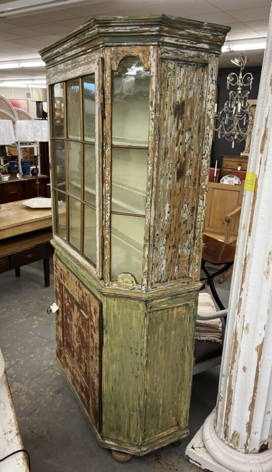 Painted Glazed Top Cupboard
