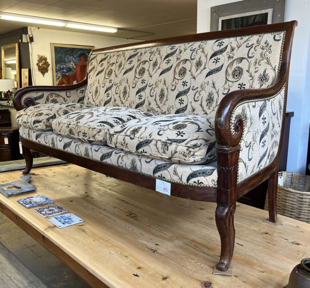 French Empire Mahogany Settee