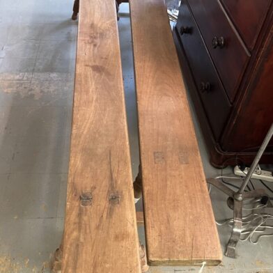 Pair Long Cherry Benches