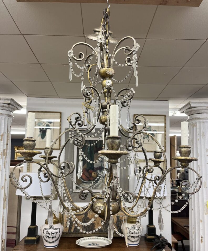 Gilded Crystal  Chandelier