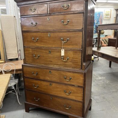 English Mahogany Chest on Chest