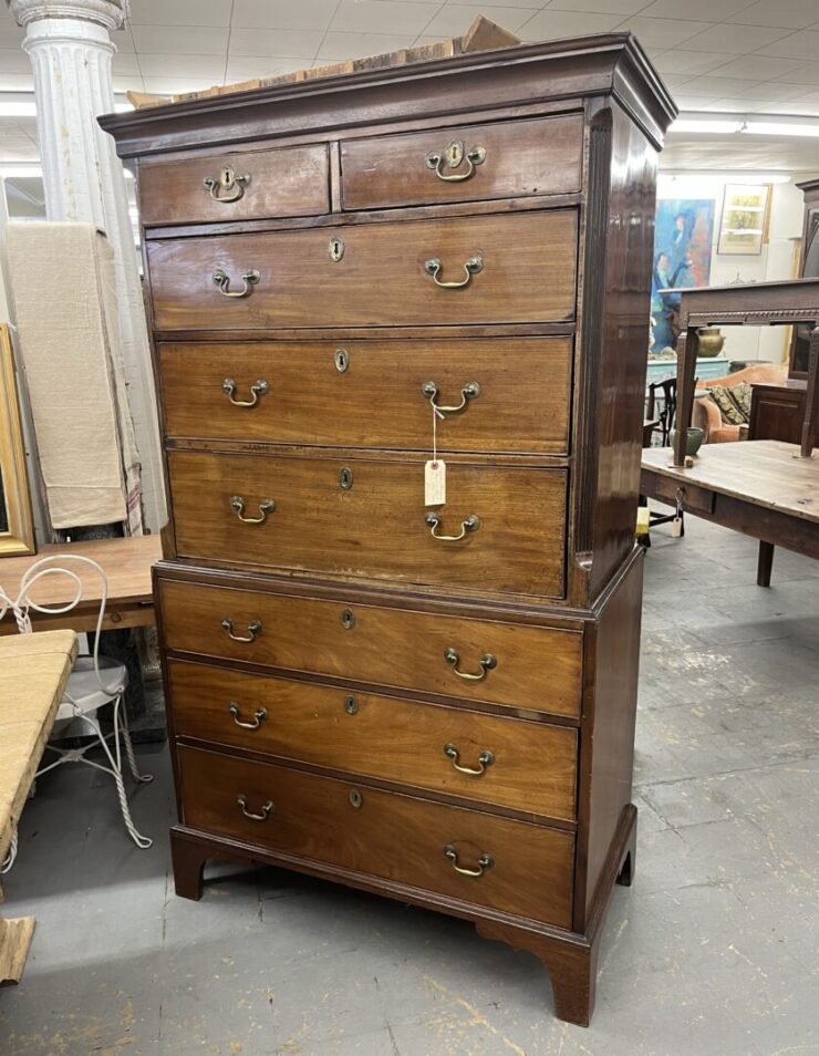 English Mahogany Chest on Chest