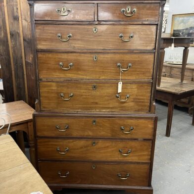 English Mahogany Chest on Chest