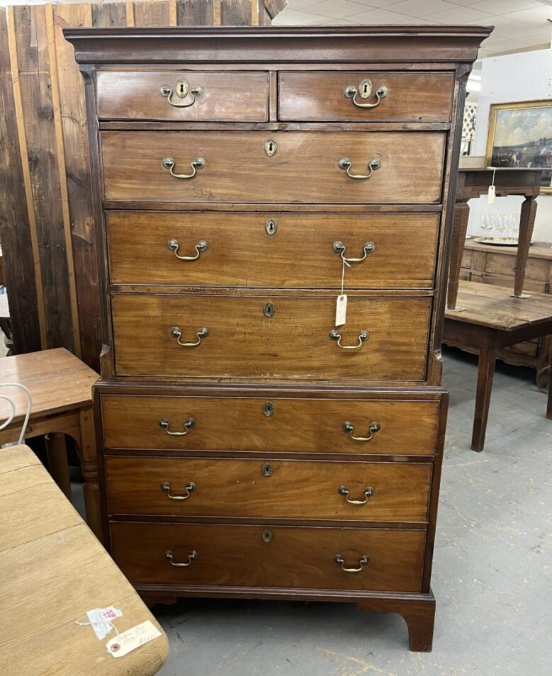 English Mahogany Chest on Chest