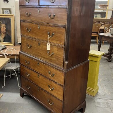 English Mahogany Chest on Chest