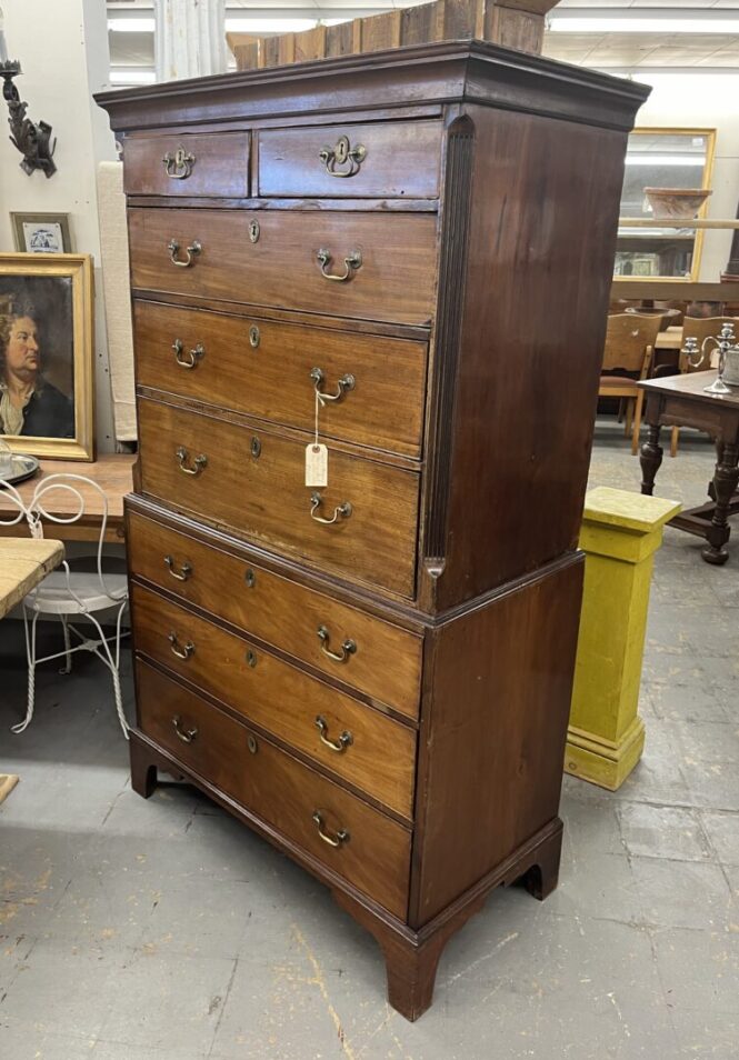 English Mahogany Chest on Chest