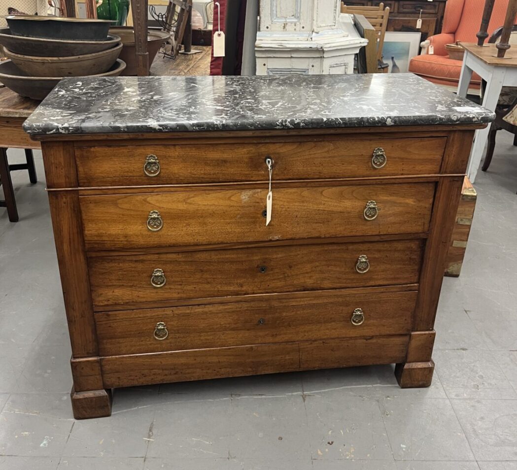 French Marble Top Chest