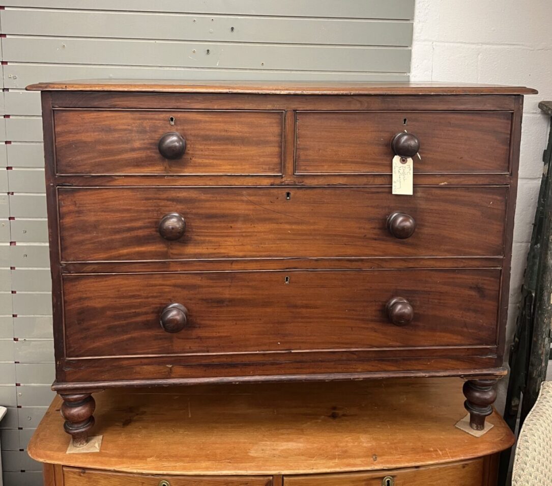 English Chest with Turned Legs