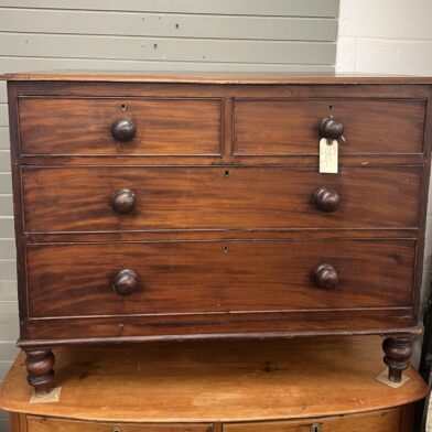 English Chest with Turned Legs