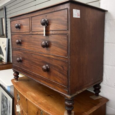 English Chest with Turned Legs