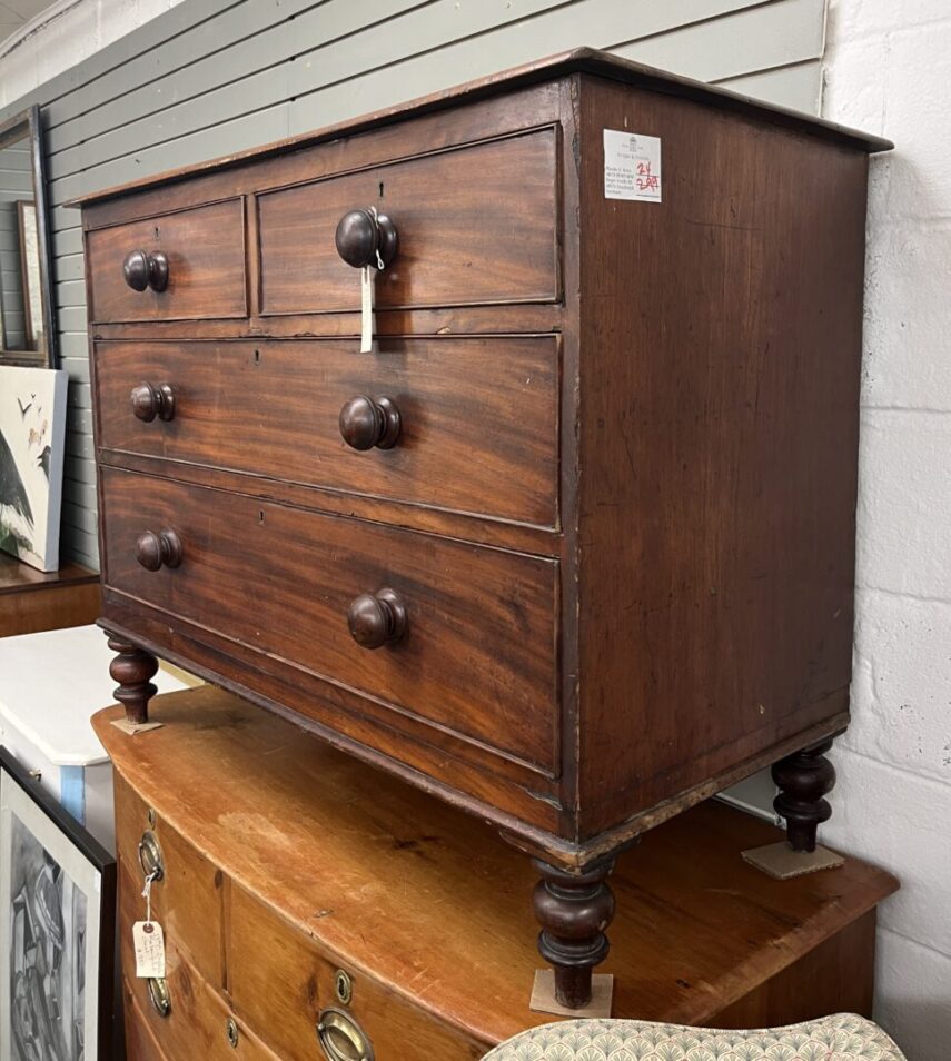 English Chest with Turned Legs