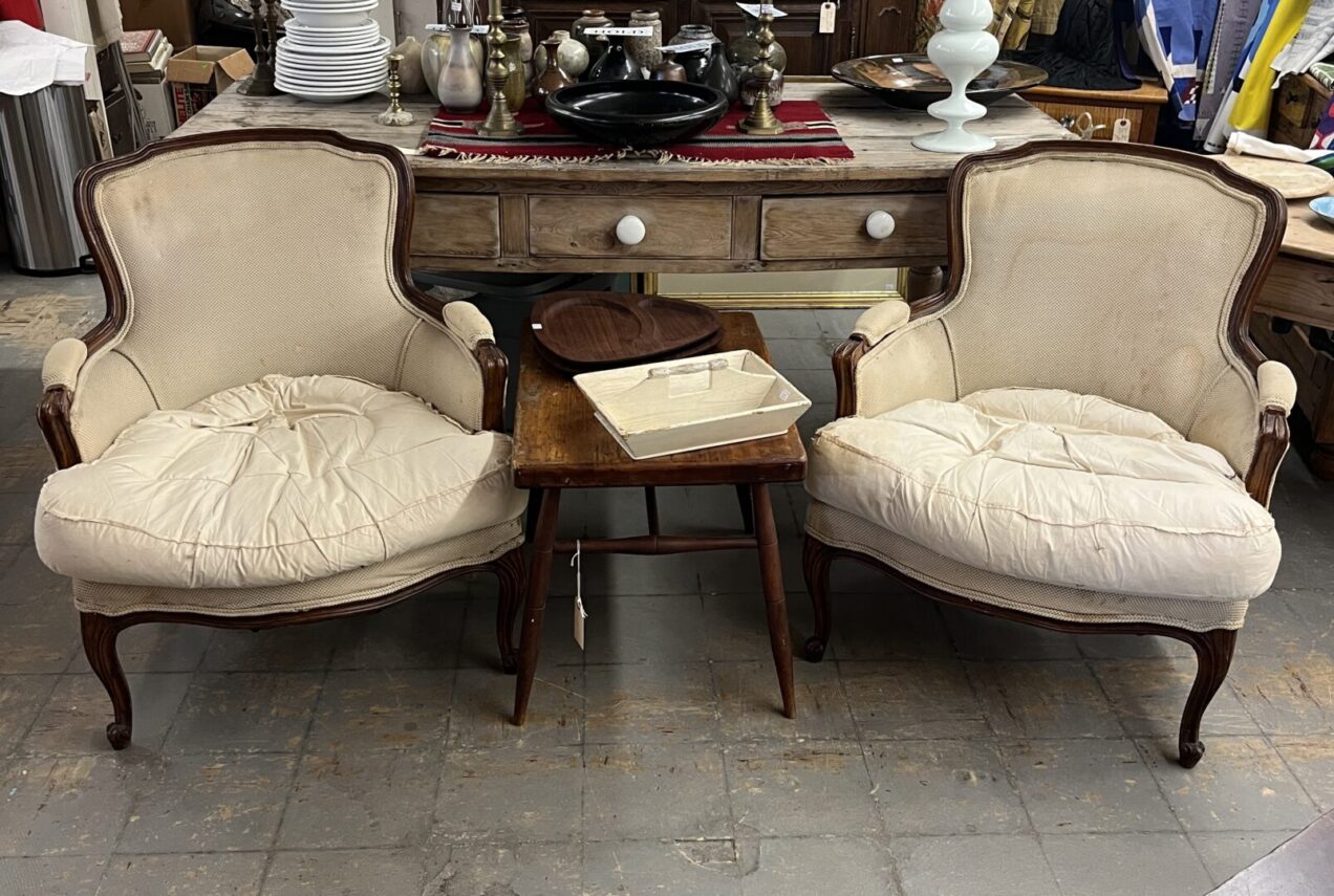 Pair French Bergeres