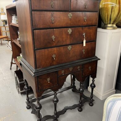 Walnut and Pine Highboy