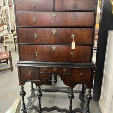 Walnut and Pine Highboy