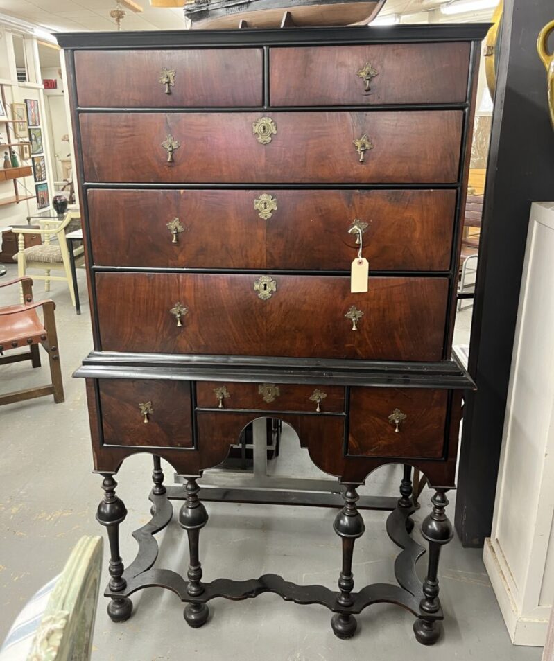 Walnut and Pine Highboy