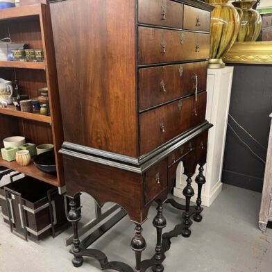 Walnut and Pine Highboy