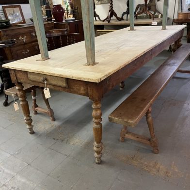 French Pine Top Table