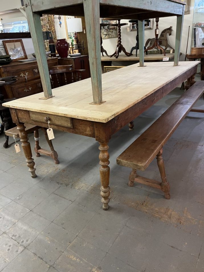 French Pine Top Table