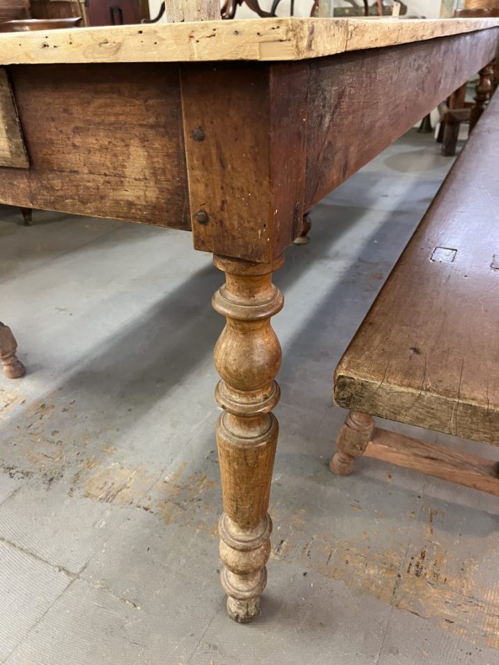 French Pine Top Table