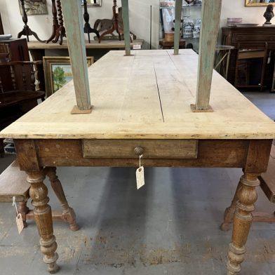 French Pine Top Table