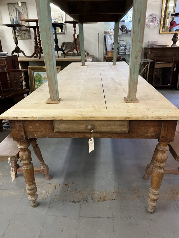 French Pine Top Table