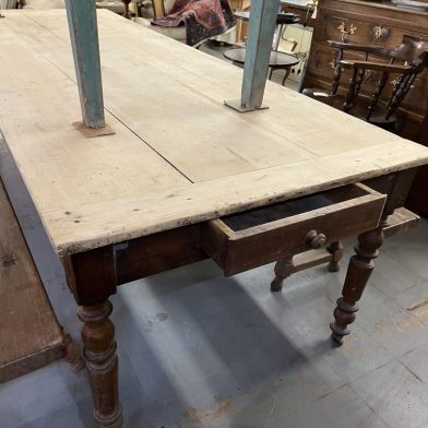 French Pine Top Table