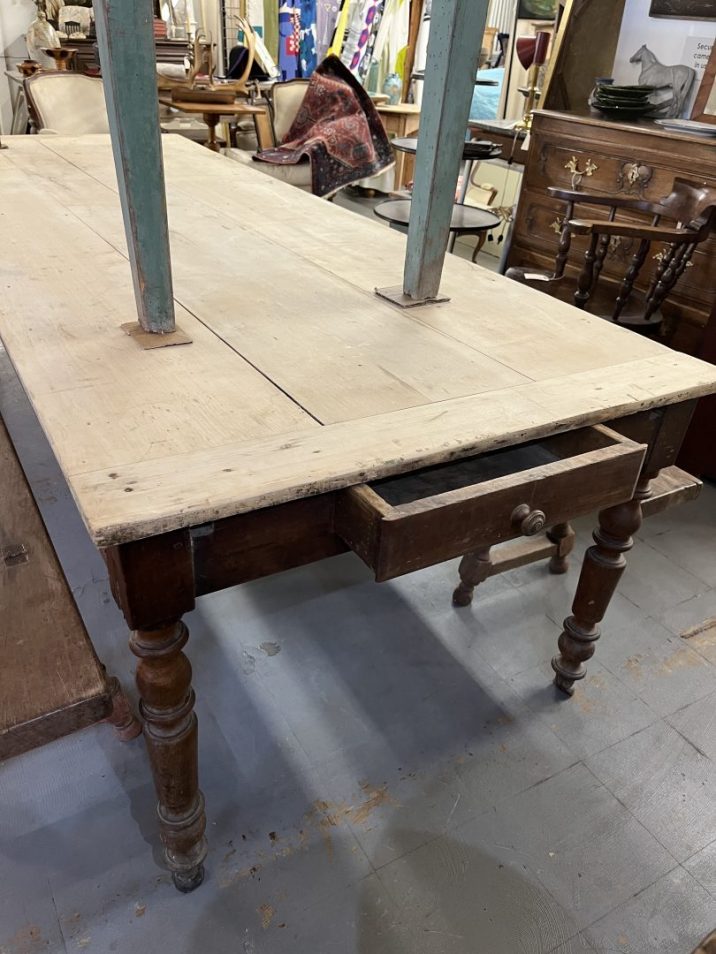 French Pine Top Table