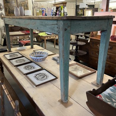 Narrow Green Painted Table