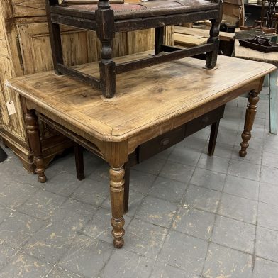 Cut Corner Walnut Table