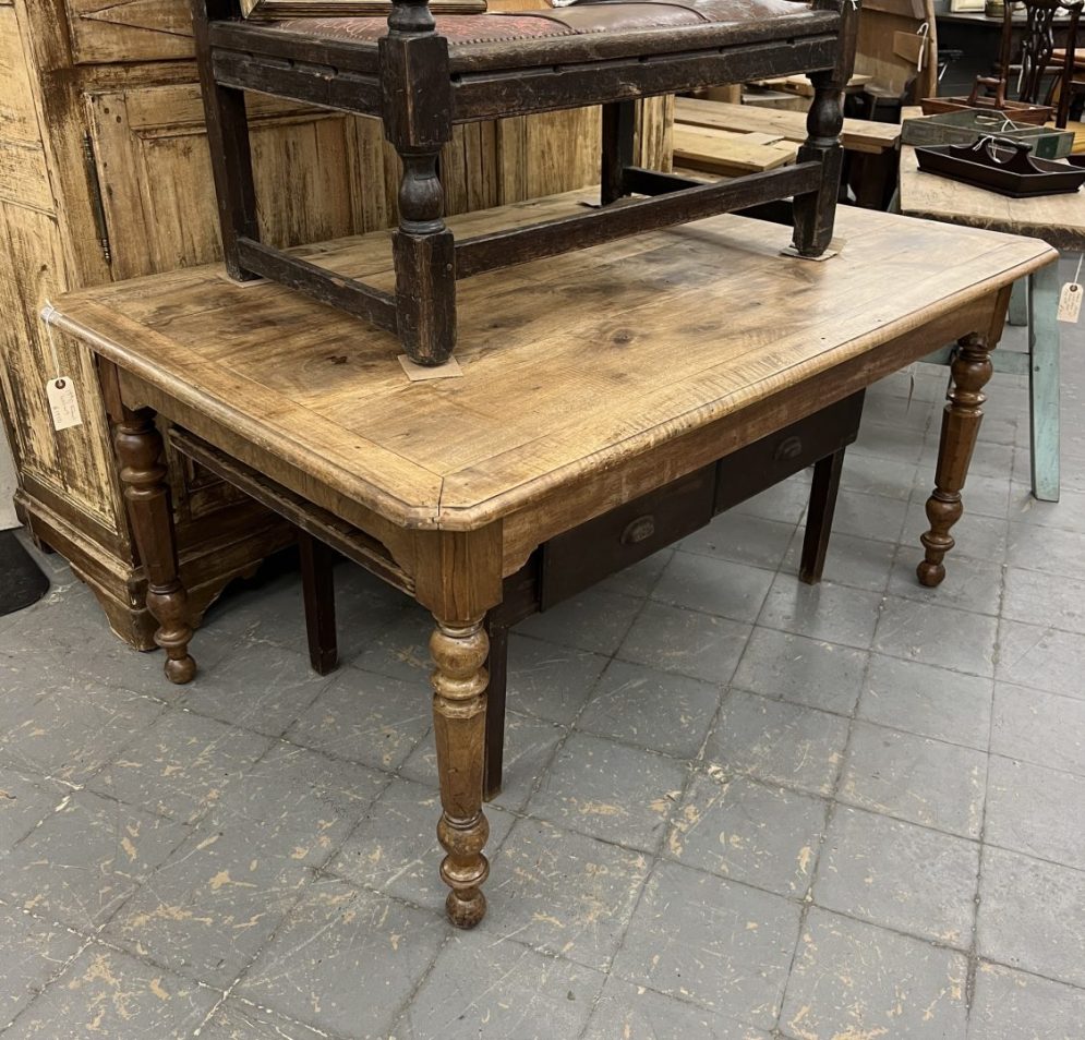 Cut Corner Walnut Table