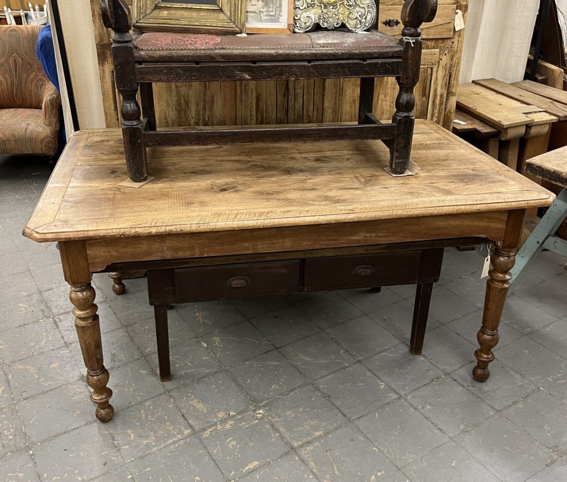 Cut Corner Walnut Table