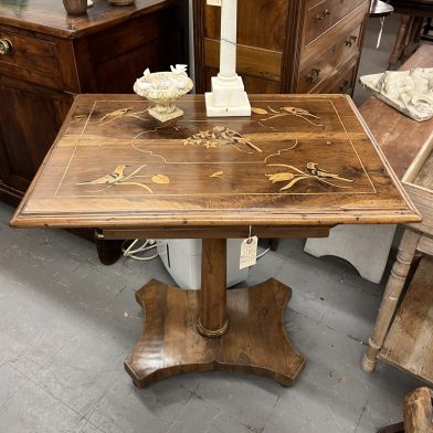 Inlaid Walnut Side Table