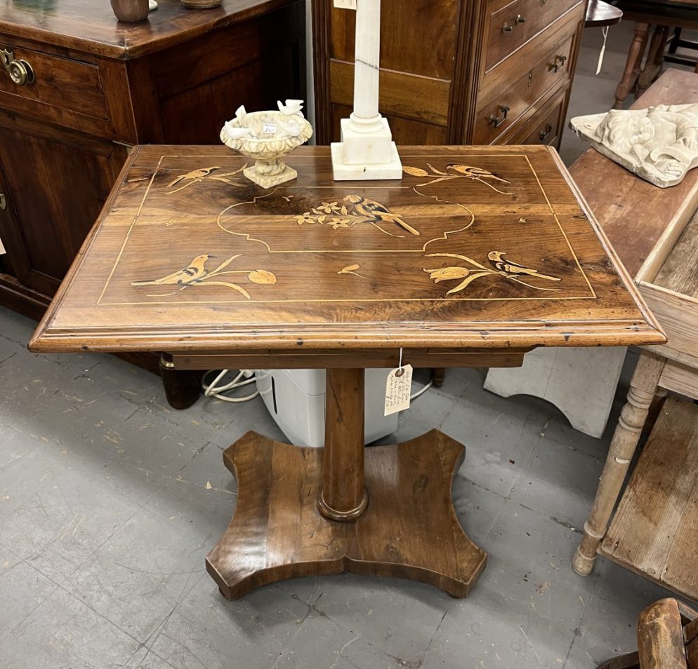 Inlaid Walnut Side Table