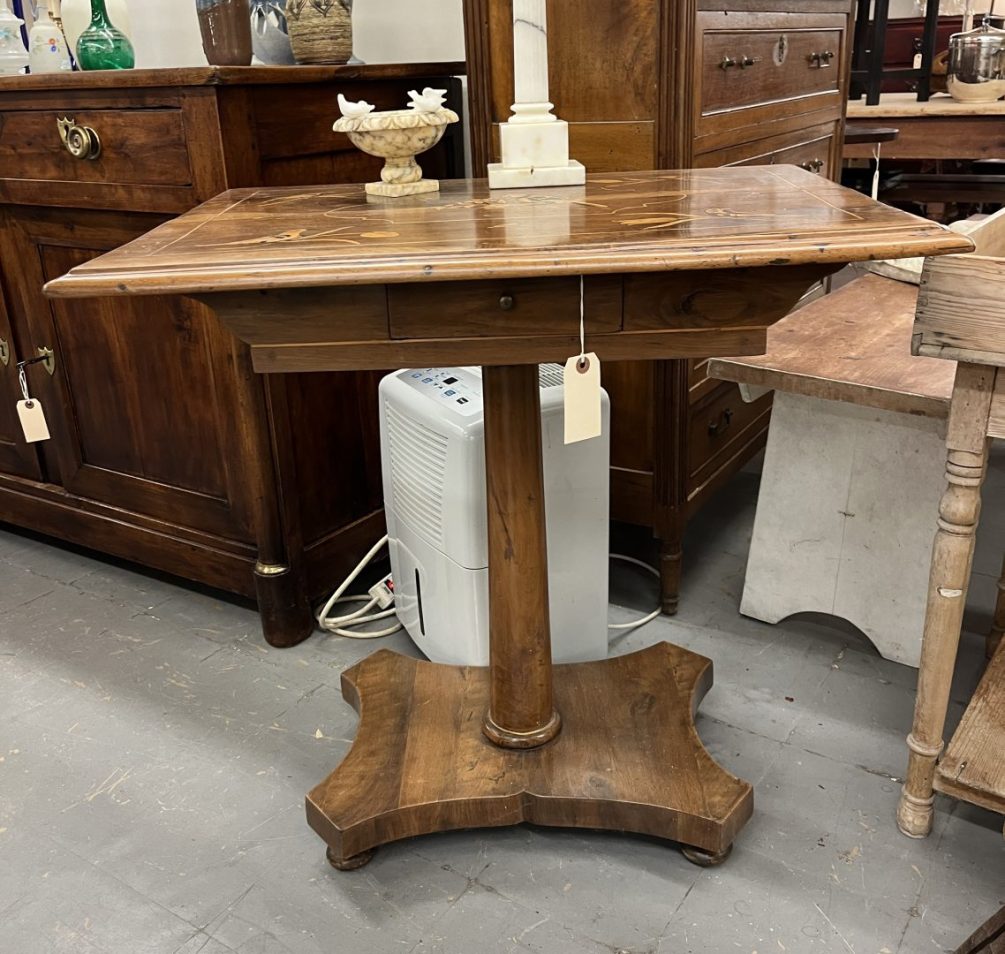 Inlaid Walnut Side Table