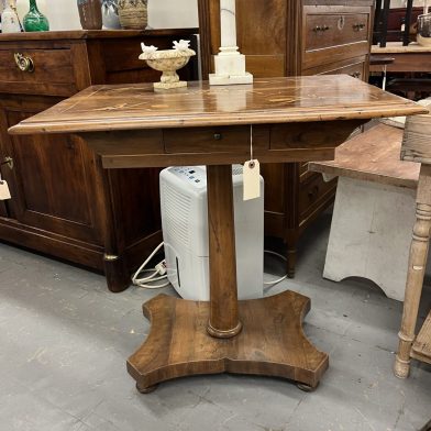 Inlaid Walnut Side Table