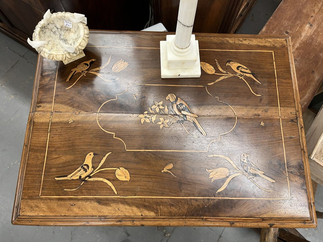 Inlaid Walnut Side Table