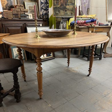 French Elmwood Dropleaf Table