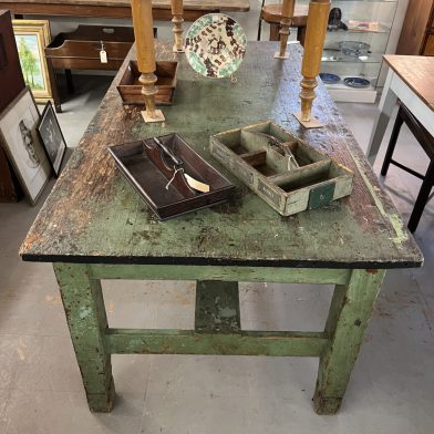 Rustic Green Work Table