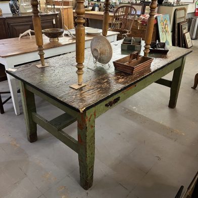 Rustic Green Work Table