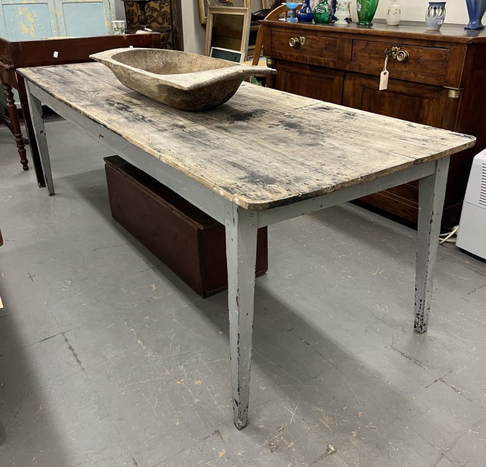 Slim Gray Painted Table