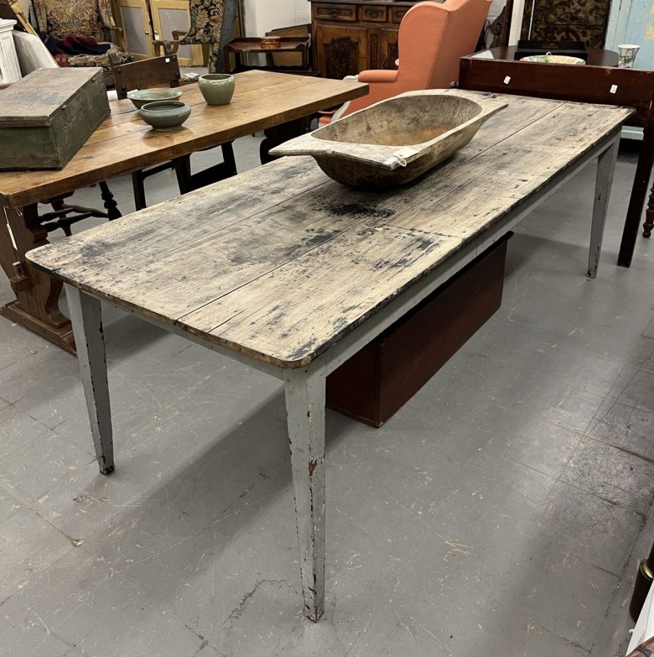 Slim Gray Painted Table