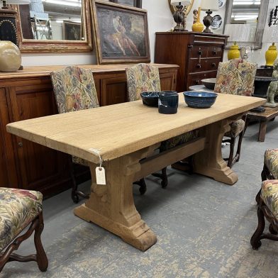 Belgian Oak Trestle Table